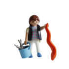 Playmobil Joven con cubo de pescado ¡Mercadillo!