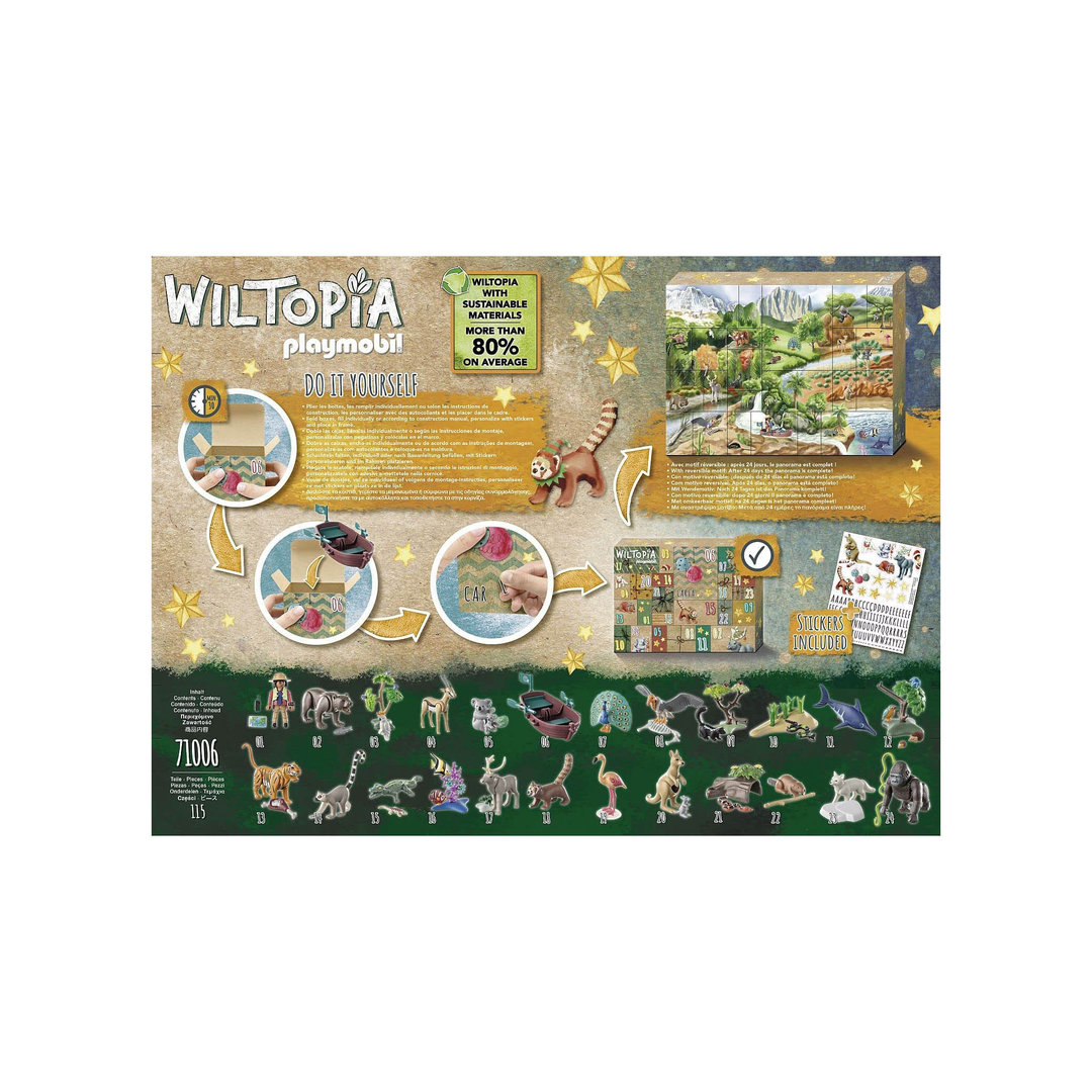 Playmobil 71006 Wiltopia DIY Calendario de Adviento ¡Navidad! | clickclack.es