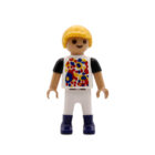 Playmobil Niño rubio de blanco y negro ¡Mercadillo!