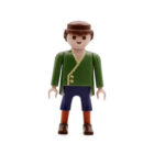 Playmobil Aldeano colonial verde azul ¡Mercadillo!