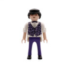 Playmobil Joven violeta blanco con chaleco y pajarita ¡Mercadillo!