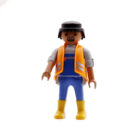 Playmobil Operario de azul y naranja ¡Mercadillo!