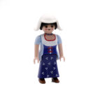 Playmobil Aldeana de azul y blanco con gorra ¡Mercadillo!