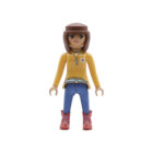 Playmobil Chica delgada de azul y amarillo ¡Mercadillo!