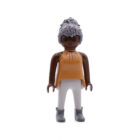 Playmobil Chica de naranja pelo gris ¡Mercadillo!