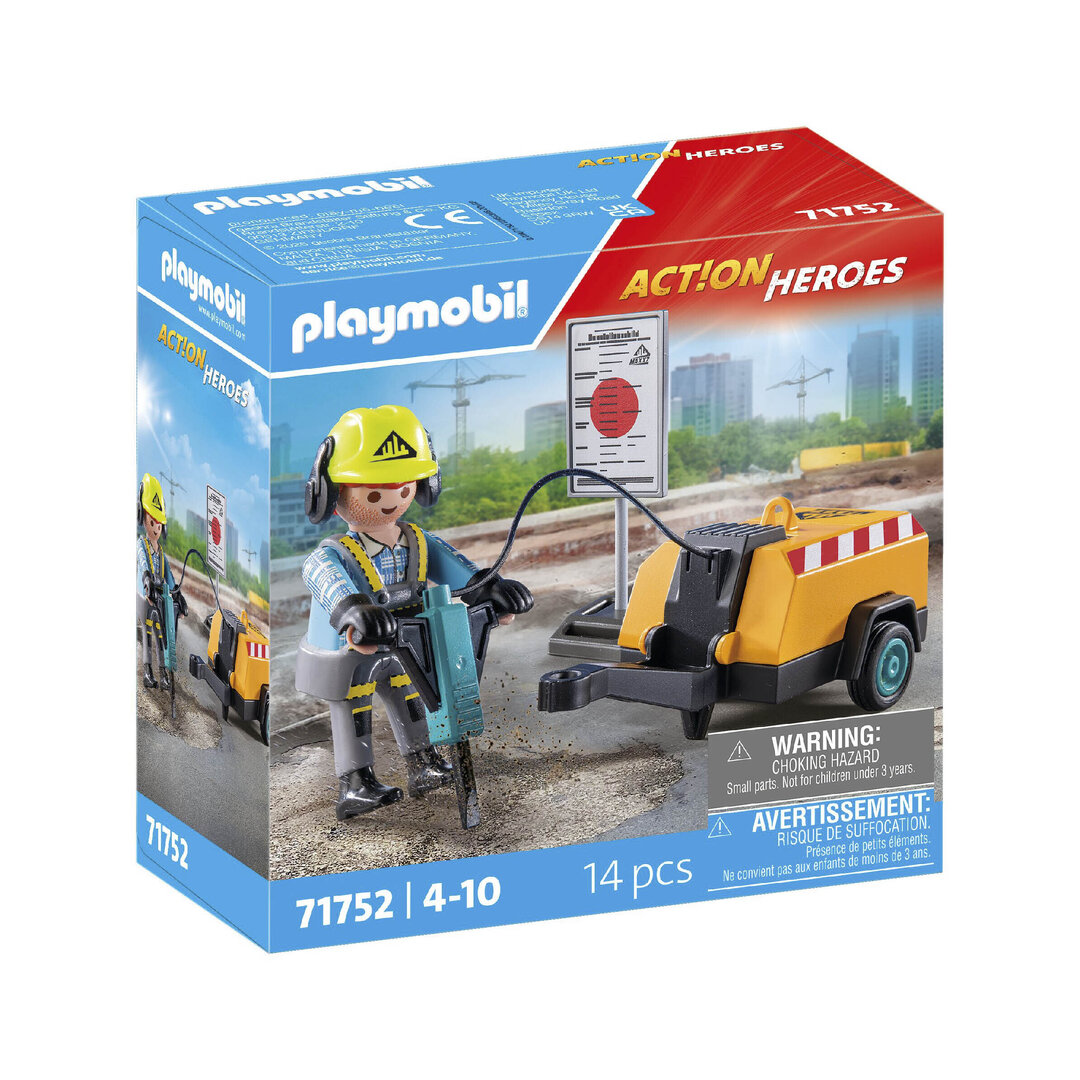 Playmobil 71752 Obrero con martillo hidráulico ¡Construct!
