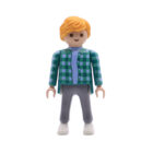 Playmobil Chico rubio camisa verde a cuadros ¡Mercadillo!