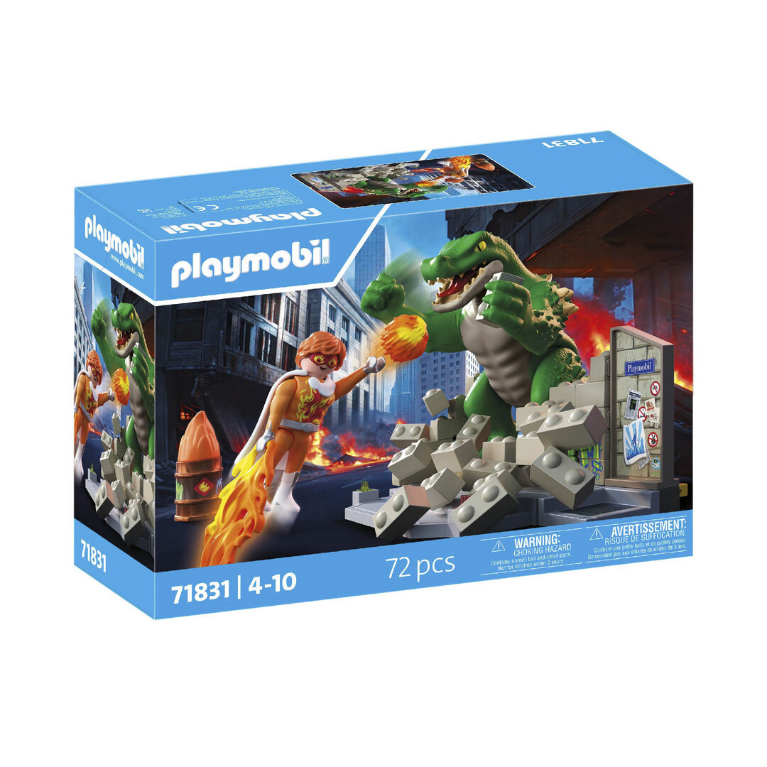Playmobil 71831 Héroe batalla contra el lagarto gigante ¡Héroes!